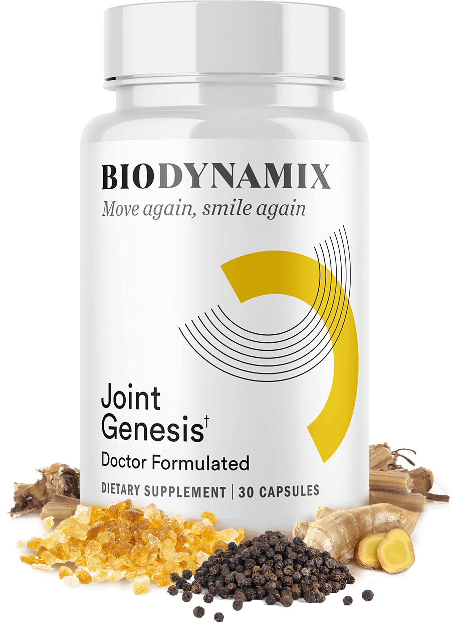 Joint Genesis Supplement Bottle With Ingredients